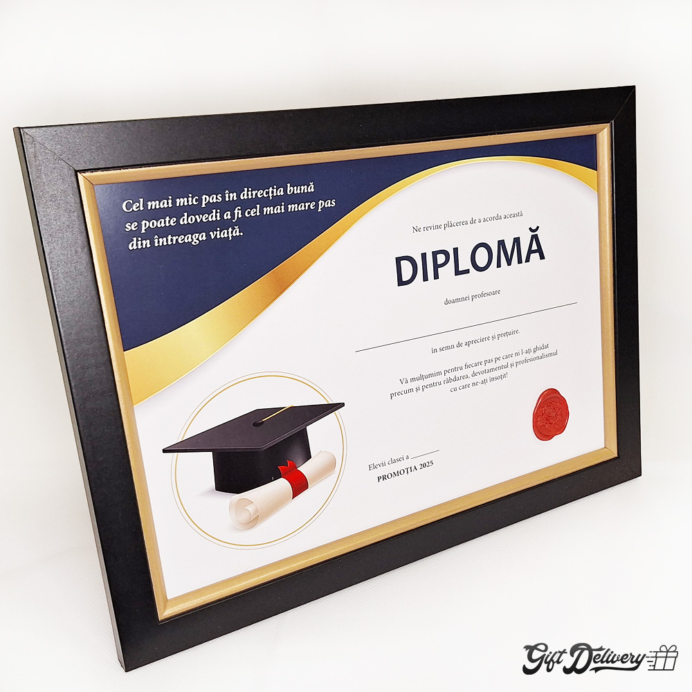 diploma de apreciere pentru profesoara