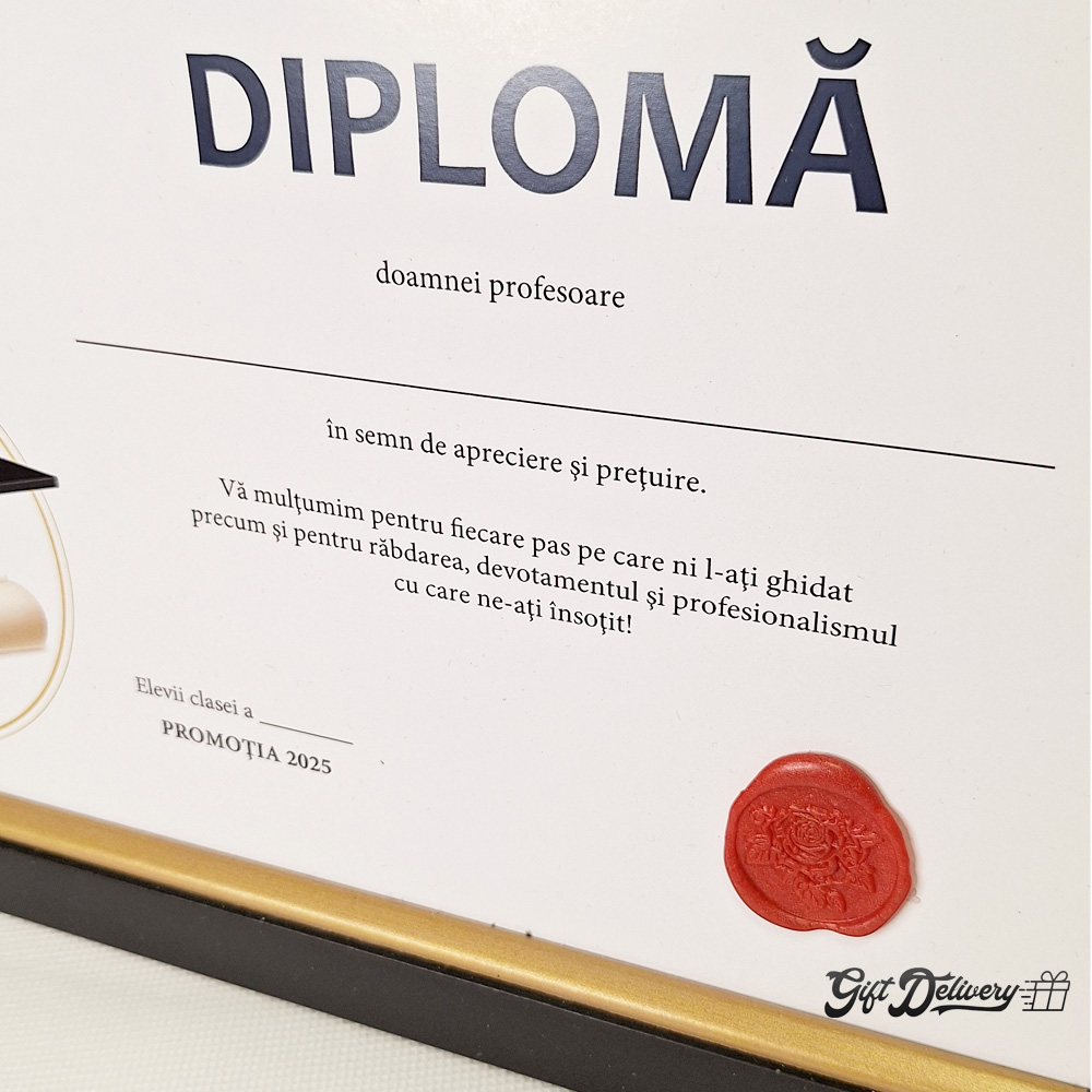 detaliu diploma profesoara